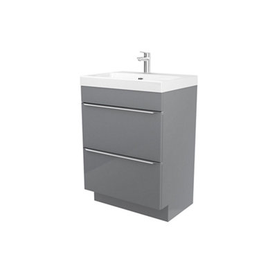 GoodHome Imandra Grey Freestanding Vanity Unit & Basin SetIncludes Mila Basin (W)604mm from B&Q