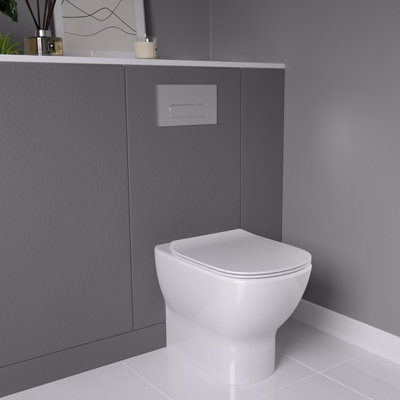 Ideal Standard Tesi White Rimless Back To Wall Toilet Pan With Soft Close Seat from B&Q
