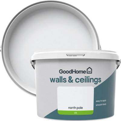 GoodHome Walls & Ceilings North Pole Silk Emulsion Paint2.5L from B&Q