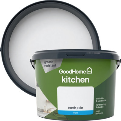 GoodHome Kitchen North Pole Matt Wall & Ceiling Emulsion Paint2.5L from B&Q