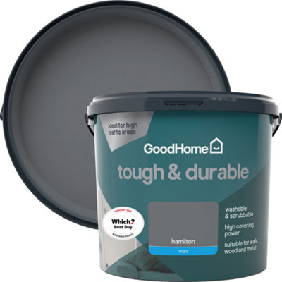 GoodHome Tough & Durable Hamilton Matt Wall & Ceiling Emulsion Paint5L from B&Q