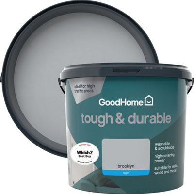 GoodHome Tough & Durable Brooklyn Matt Wall & Ceiling Emulsion Paint5L from B&Q