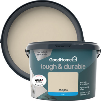 GoodHome Tough & Durable Chiapas Matt Wall & Ceiling Emulsion Paint2.5L from B&Q