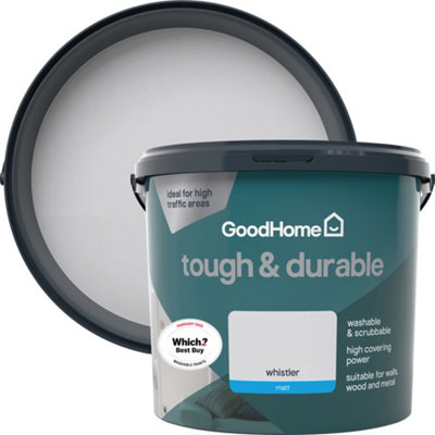 GoodHome Tough & Durable Whistler Matt Wall & Ceiling Emulsion Paint5L from B&Q