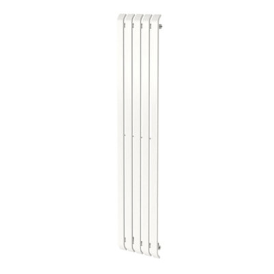 GoodHome Wilsona Ch1800380Sw White Hydronic Vertical Designer 2545Btu Radiator(W)380mm X (H)1800mm from B&Q