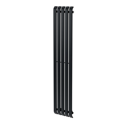 GoodHome Wilsona Ch1800380Sa Anthracite Hydronic Vertical Designer 2545Btu Radiator(W)380mm X (H)1800mm from B&Q