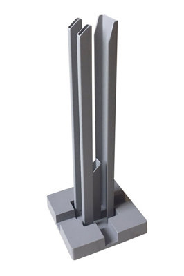 Klikstrom Neva Steel Post Base (W)150mm from B&Q