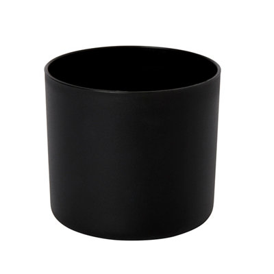 Verve Black Recycled Plastic Plant Pot (Dia) 18Cm(H)17Cm from B&Q