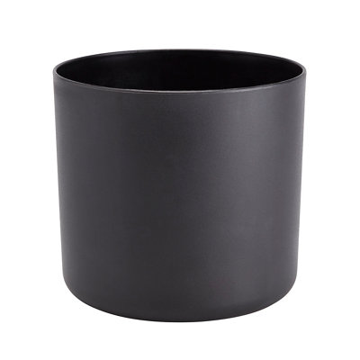 Verve Black Recycled Plastic Plant Pot (Dia) 22Cm(H)20Cm from B&Q