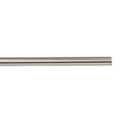 GoodHome Athens Satin Grey Nickel Effect Curtain Pole(L)2M (Dia)19mm from B&Q