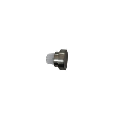 GoodHome Athens Brushed Grey Nickel Effect Metal & Plastic Cap Curtain Pole Finial (Dia)19mm from B&Q