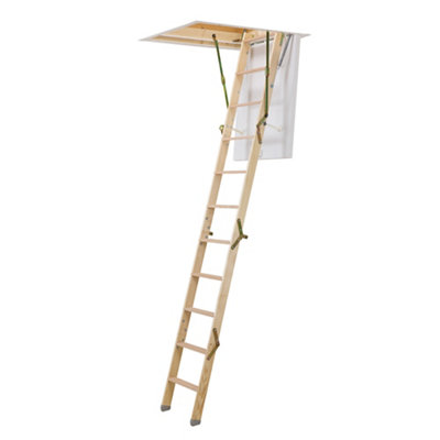 Mac Allister 4 Section 12 Tread Loft Ladder Kit 2.76M from B&Q
