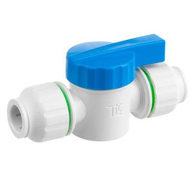 Flomasta White Push-Fit Shut-Off Valve(Dia)15mm from B&Q