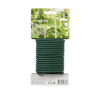 Verve Soft Twist Green Plastic & Steel Plant Tie (L)5M from B&Q