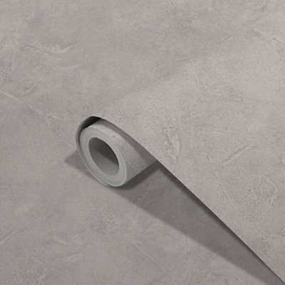  - Lonrai Taupe Plaster Effect Shabby Chic Textured Wallpaper