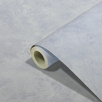  - Lonrai Blue Plaster Effect Shabby Chic Textured Wallpaper