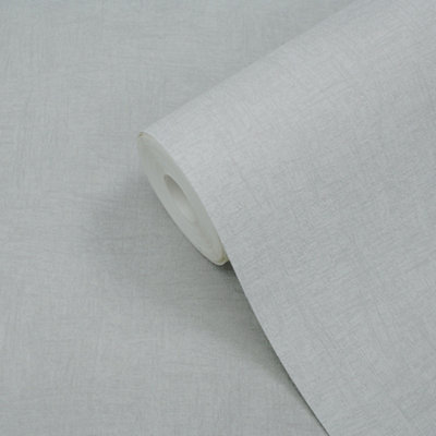 GoodHome Moivre Light Grey Concrete Effect Contemporary Textured Wallpaper from B&Q