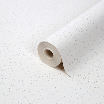  - Fonio White Spots Glitter Effect Contemporary Textured Wallpaper