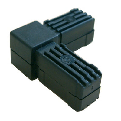Diall Black Round Tube Connector(H)20mm (W)20mm from B&Q