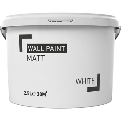  - Coloured Emulsion Paint White Matt Wall & Ceiling Emulsion Paint2.5L