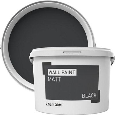  - Black Matt Wall & Ceiling Emulsion Paint2.5L