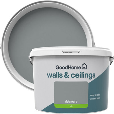 GoodHome Walls & Ceilings Delaware Silk Emulsion Paint2.5L from B&Q