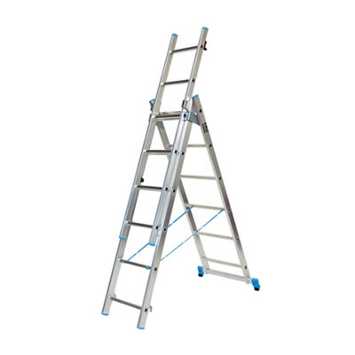 Mac Allister 0.39M Aluminium Ladder from B&Q