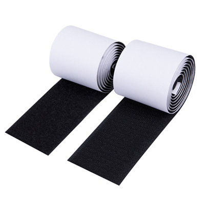 Diall Black Hook & Loop Tape (L)1M (W)50mm from B&Q
