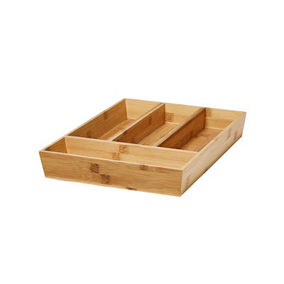 GoodHome Nitaki Natural Bamboo & Mdf Cutlery Tray(H)60mm (W)314mm from B&Q