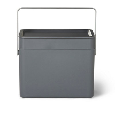 GoodHome Kora Manual Anthracite Metal Worktop Bin7L from B&Q