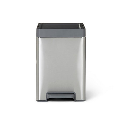 GoodHome Kora Pedal Anthracite Metal Pedal Bin14L from B&Q