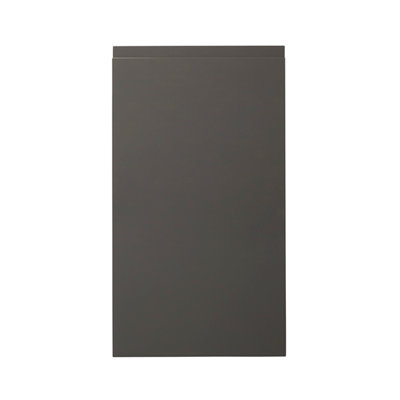 B&Q -  Garcinia Integrated Handle Gloss Anthracite Highline Cabinet Door (W)400mm (H)715mm (T)19mm