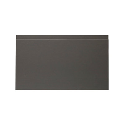 B&Q -  Garcinia Integrated Handle Gloss Anthracite Contemporary 2 Drawer FrontBridging Door & Bi-Fold Door 600mm