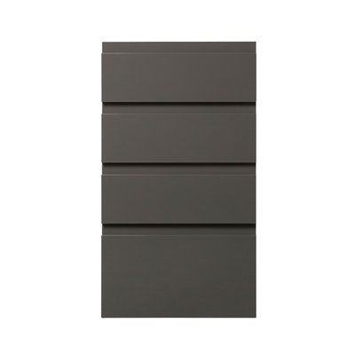 B&Q -  Garcinia Gloss Anthracite 4 Drawer FrontPack Of 1 (H)715mm (W)397mm (T)19mm