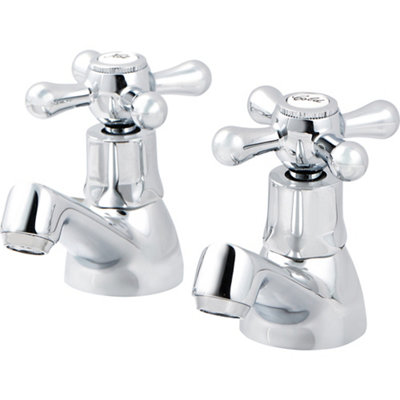 GoodHome Etel Traditional Basin Pillar Tap from B&Q