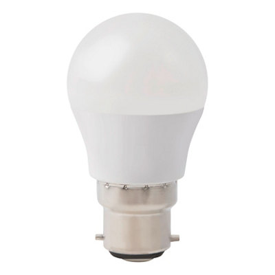 B&Q -  B22 4.2W 470Lm 150° Frosted Mini Globe Warm White Led Light Bulb