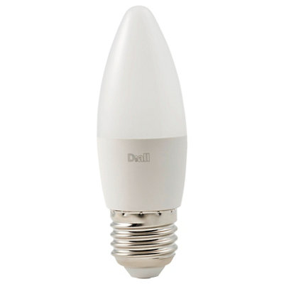 B&Q -  E27 4.2W 470Lm 180° Frosted Candle Warm White Led Light Bulb