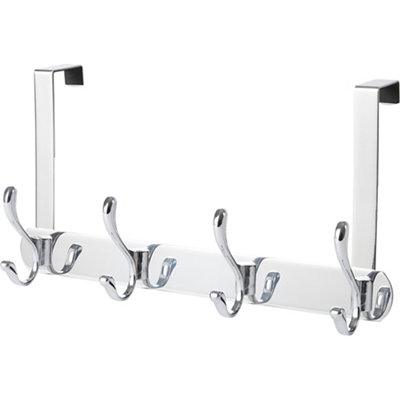 GoodHome Ormara Silver 4 Hook Rail (H)189mm from B&Q