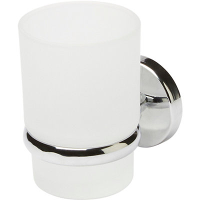 GoodHome Ormara Silver Chrome Effect Wall-Mounted Toothbrush Holder from B&Q