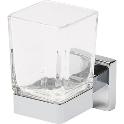 GoodHome Alessano Silver Chrome Effect Wall-Mounted Toothbrush Holder from B&Q