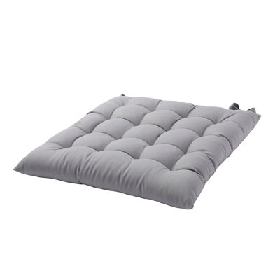 B&Q -  Hiva Grey Plain Indoor Square Seat Pad (L)45Cm X (W)45Cm