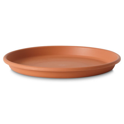 Verve Florus Terracotta Bell Pot Saucer (Dia)29Cm from B&Q