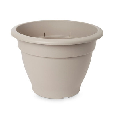 Verve Florus Taupe Bell Plastic Plant Pot (Dia) 38Cm(H)27Cm20.21L from B&Q