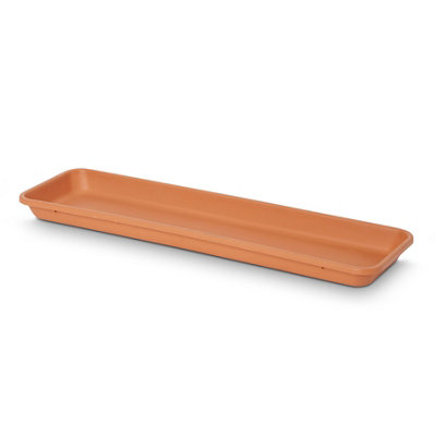 Verve Florus Terracotta Bell Trough Saucer (L)55Cm from B&Q