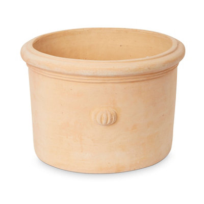 Verve Mali Matt White Washed Terracotta Plant Pot (Dia) 40Cm(H)27Cm28L from B&Q