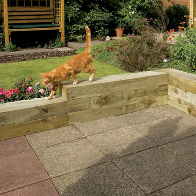 Grange Irminio Timber Railway Sleeper (W)200mm (L)1.2M Pack Of 1 from B&Q