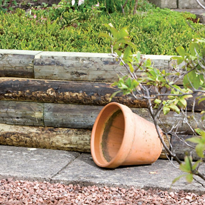 Grange Rustic Timber Railway Sleeper (W)125mm (L)1.2M from B&Q