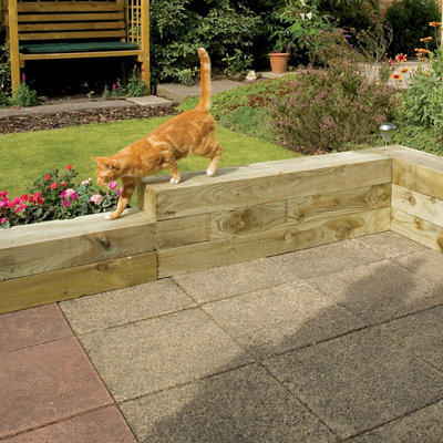 Grange Timber Railway Sleeper (W)150mm (L)1.2M Pack Of 1 from B&Q