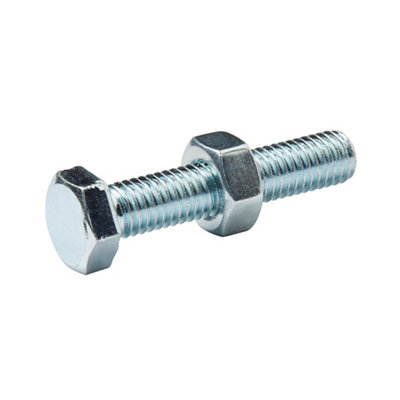 Diall M8 Hex Carbon Steel (Grade 5.8) Bolt (L)40mm from B&Q
