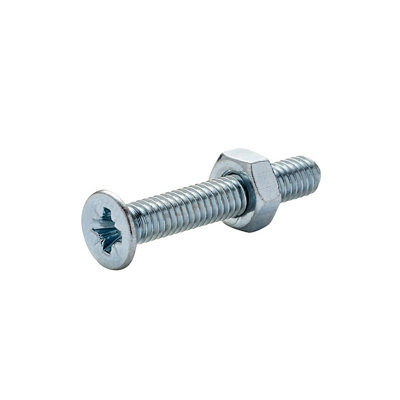 Diall M4 Pozidriv Countersunk Zinc-Plated Carbon Steel Machine Screw & Nut (Dia)4mm (L)25mmPack Of 20 from B&Q